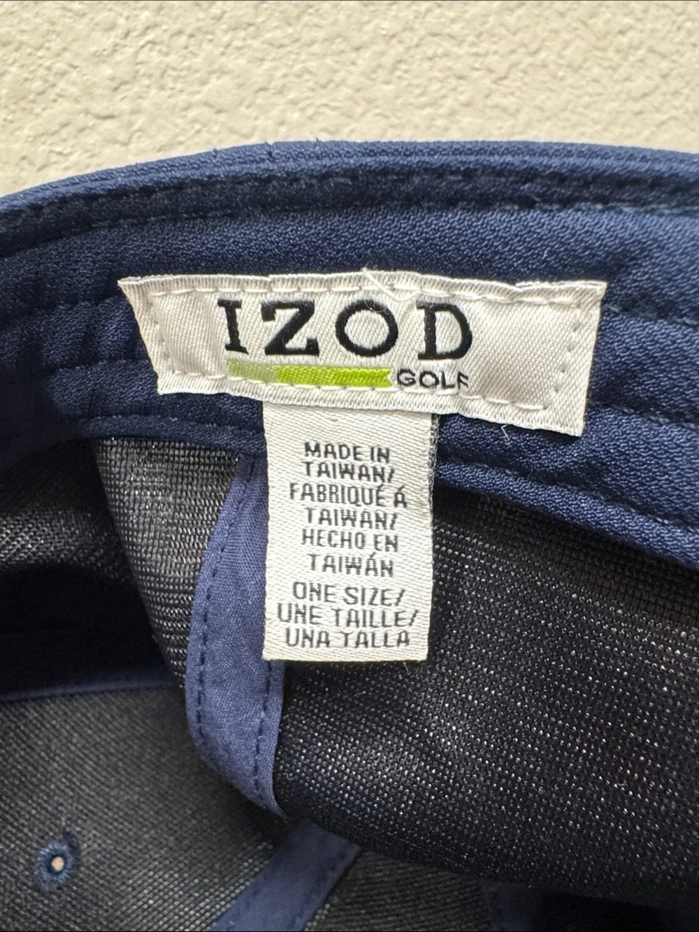 Izod Navy Blue Embroidered Golf Cap